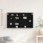 vidaXL Cabinet d'Affichage avec étagère Chêne noir 100 x 15 x 58 cm