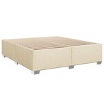 vidaXL Sommier à lattes de lit avec matelas Crème 180x200 cm Tissu
