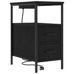 vidaXL Cabinet de chevet Chêne noir 30 x 48 x 61 cm Bois d'ingénierie