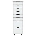 vidaXL Armoire roulante avec tiroirs MOSS blanc bois de pin solide