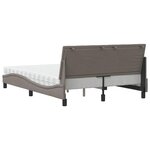 vidaXL Lit avec matelas taupe 140x190 cm tissu