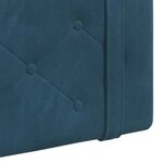 vidaXL Tête de lit suspendue Bleu Velours