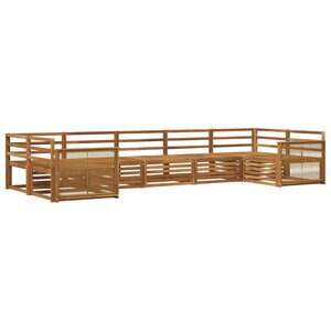 vidaXL Ensemble de canapés d'extérieur 7 Pièces Naturel