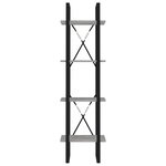vidaXL Bibliothèque à 4 niveaux gris béton 40x30x140cm bois ingénierie