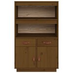 vidaXL Buffet haut Marron miel 67x40x108 5 cm Bois massif de pin
