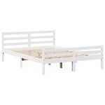 vidaXL Cadre de lit sans matelas blanc 150x200 cm bois de pin massif