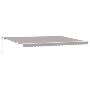 vidaXL Auvent Rétractable 500 × 300 cm Gris clair