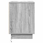 vidaXL Cabinet de chevet avec Gris 39 x 34.5 x 50 cm Bois d'ingénierie