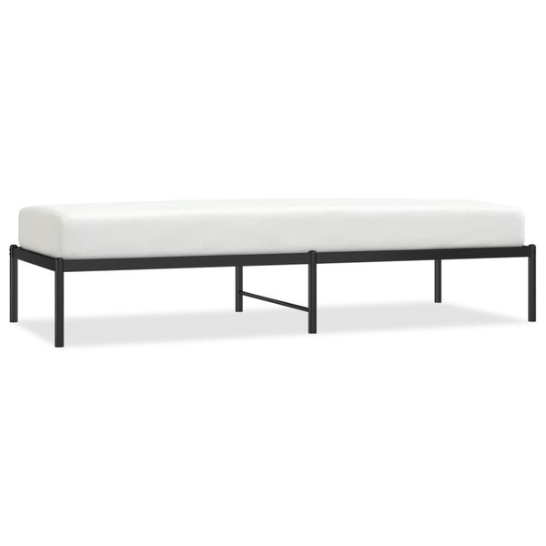 vidaXL Cadre de lit métal sans matelas noir 75x190 cm
