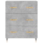 vidaXL Buffet haut Gris béton 69 5x34x180 cm Bois d'ingénierie