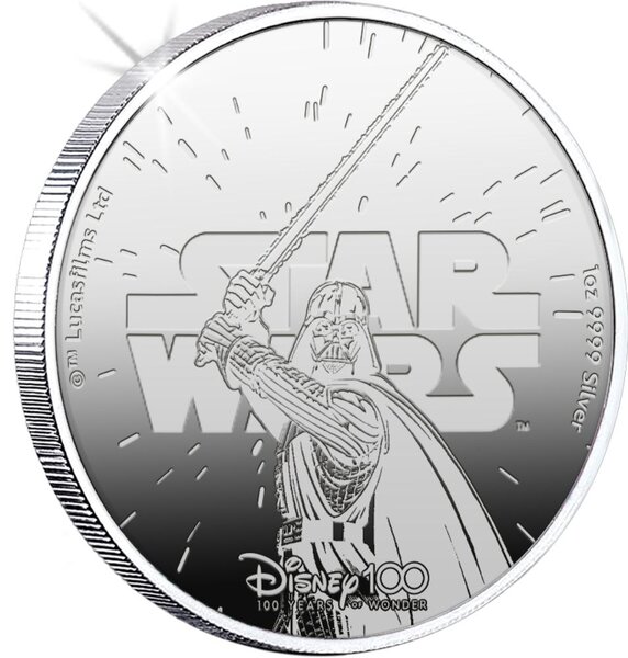 Pièce de monnaie en Argent 5 Dollars g 31.1 (1 oz) Millésime 2023 DARTH VADER