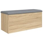 vidaXL Banc de rangement Chêne Sonoma 102x42x45 cm Bois d'ingénierie