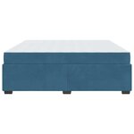 vidaXL Cadre de lit avec matelas Bleu foncé 200 x 200 cm tissu