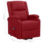 vidaXL Fauteuil Rouge bordeaux Tissu