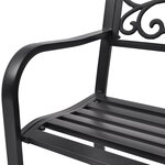 vidaXL banc de jardin 127 cm fonte noir