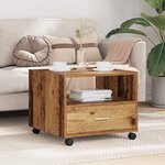 vidaXL Table basse Bois ancien 55 x 55 x 45 cm Bois d'ingénierie