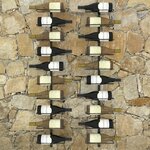 vidaXL Casiers à bouteilles muraux pour 20 bouteilles 2 Pièces Noir Métal