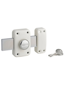 THIRARD - Verrou à bouton Apache pour porte de garage cylindre 40mm pêne 160mm acier 3 clés époxy or - THIRARD