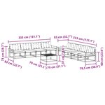 vidaXL Ensemble de canapés d'extérieur 9 Pièces Blanc et Beige