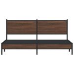 vidaXL Cadre de lit en métal sans matelas chêne marron 183x213 cm