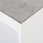 vidaXL Table de bar avec étagère Blanc 110x50x103 cm