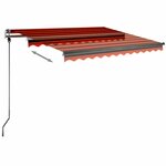 vidaXL Auvent manuel rétractable sur pied 300x250 cm Orange et marron