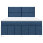 vidaXL Sommier à lattes de lit avec matelas Bleu 180x200 cm Tissu