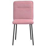 vidaXL Chaises à manger lot de 4 Rose Velours