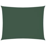 vidaXL Voile de parasol tissu oxford rectangulaire 3 5x4 5m vert foncé