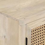 vidaXL Buffet 60x35x70 cm Bois de manguier massif et canne naturelle