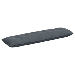 vidaXL Coussin de Dos Gris foncé 180 x 50 cm Tissu en velours côtelé