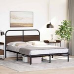 vidaXL Cadre de lit sans matelas 135x190 cm chêne marron