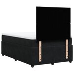 vidaXL Sommier à lattes de lit avec matelas Noir 120x200 cm Velours