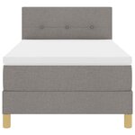 vidaXL Lit à ressorts avec matelas Taupe 90 x 200 cm tissu