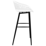 vidaXL Chaises de bar lot de 2 blanc