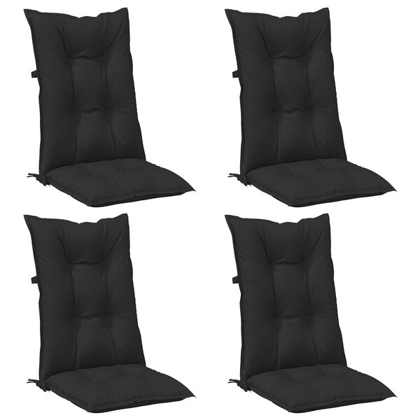 vidaXL Ensemble de coussins de chaise à dossier haut 4 Pièces