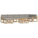 vidaXL Ensemble de canapés d'extérieur 8 pc Blanc et gris clair