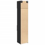 vidaXL Armoire de rangement mince noir 45x42 5x225cm bois d'ingénierie