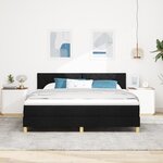 vidaXL Lit à ressort avec matelas & LED noir 180x200 cm tissu