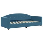 vidaXL Lit de jour avec lit gigogne et matelas bleu 90x200 cm velours