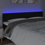 vidaXL Tête de lit à LED Noir 200x5x78/88 cm Tissu