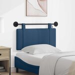 vidaXL Tête de lit suspendue Avec lumière LED Bleu Tissu
