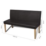 vidaXL Banc 139 5 cm Marron foncé Similicuir