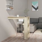vidaXL Table bar murale Chêne Sonoma 102x45x103 5 cm Bois d'ingénierie