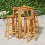 vidaXL Ensemble de bar de jardin 5 Pièces bois d'acacia solide