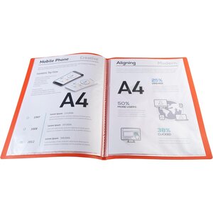 Protège-documents en polypropylène souple OPAK 20 vues - A4 Rouge x 25 EXACOMPTA