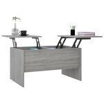 vidaXL Table basse Sonoma gris 80x50x42 5 cm Bois d'ingénierie