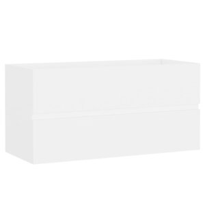 vidaXL Armoire d'évier Blanc 90x38 5x45 cm Bois d'ingénierie