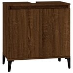 vidaXL Ensemble de meubles de salle de bain 3 Pièces Chêne marron