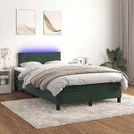 vidaXL Sommier à lattes de lit avec matelas LED vert foncé 120x190 cm